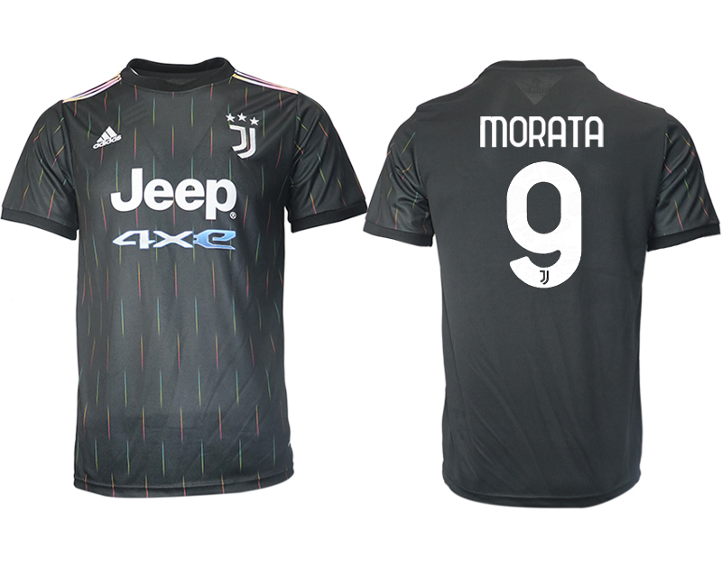 Cheap Men 2021-2022 Club Juventus away aaa version black 9 Soccer Jersey
